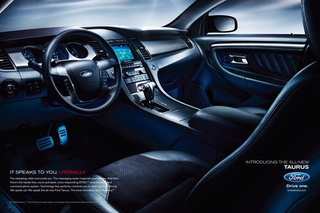 Illustration for article titled Ford Taurus, SHO Ad Campaign More About Toys, Less About Driving